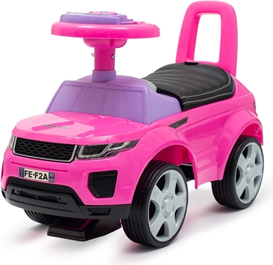 Correpasillos infantil Baby Mix Prime SUV rosa con asiento de polipiel