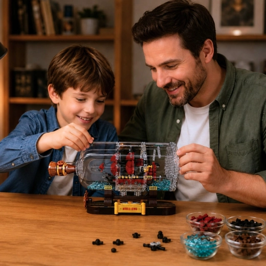 Construcción conjunta para niños y adultos