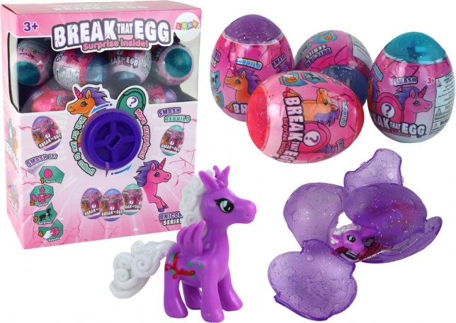 Huevo brillante que se abre Unicornio - set de 12 unidades