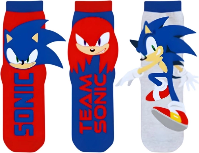 Calcetines tobilleros para niño Sonic - 3 pares