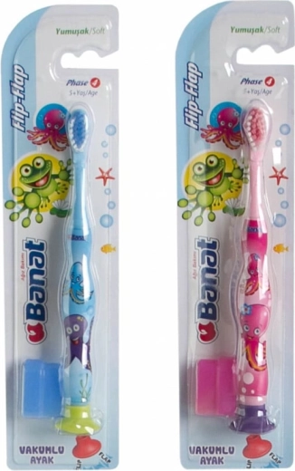 BANAT FlipFlap Junior Soft cepillo de dientes infantil suave, 5+