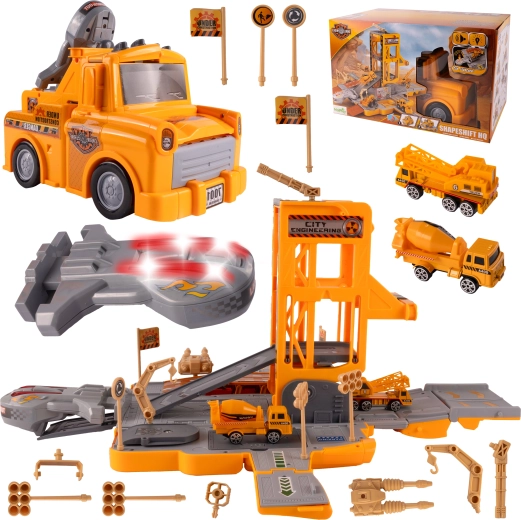 Aparcamiento de construcción transformable en coche