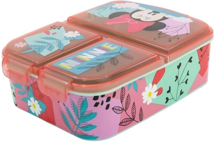 Caja de merienda Minnie Mouse con compartimentos - 1 unidad
