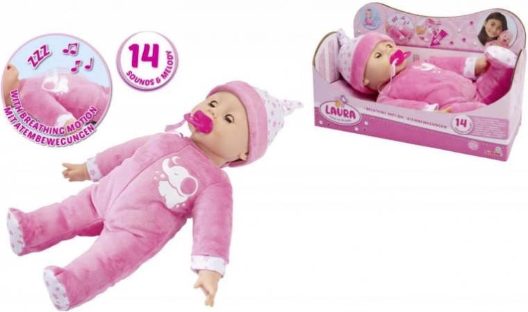 Muñeca Laura hora de dormir muñeca interactiva 38 cm