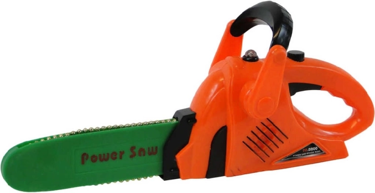 Motosierra infantil de juguete a pilas con luz y sonido 33 cm - 1 unidad