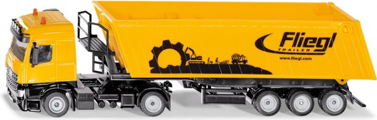Siku Super 1:50 camión MERCEDES-BENZ Actros con caja basculante FLIEGL