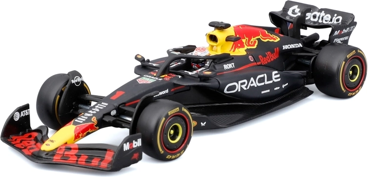 Modelo Bburago de Fórmula 1 Oracle Red Bull Racing RB21 2025 Max Verstappen 1:43 en caja decorativa