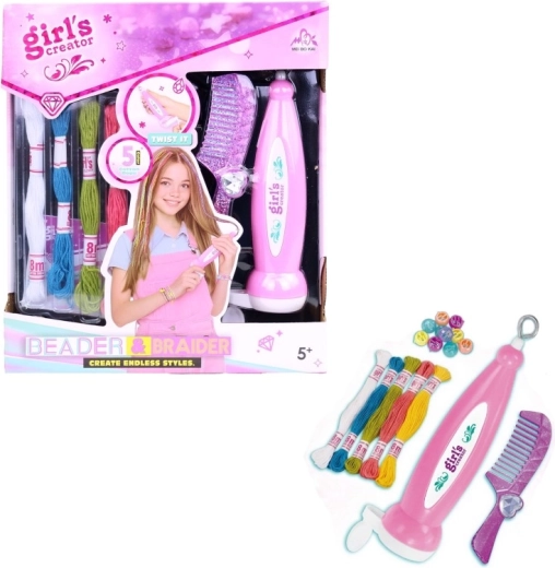 Trenzador de cuentas para el cabello con accesorios