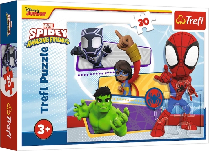 Puzzle de 30 piezas – valiente Spidey – MARVEL – Trefl