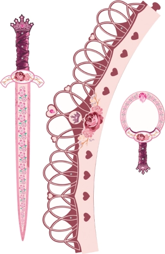 Espada y escudo de espuma con unicornio para princesas