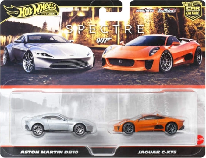 Hot Wheels Premium set de modelos Jaguar C-X75 y Aston Martin DB10 (James Bond)