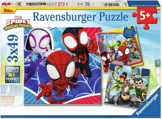 Puzzle RAVENSBURGER Spidey 3×49 piezas