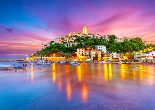 Puzle Pueblo de Vrbnik en Croacia 1000 piezas
