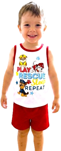 Pijama de verano para niño sin mangas Patrulla Canina