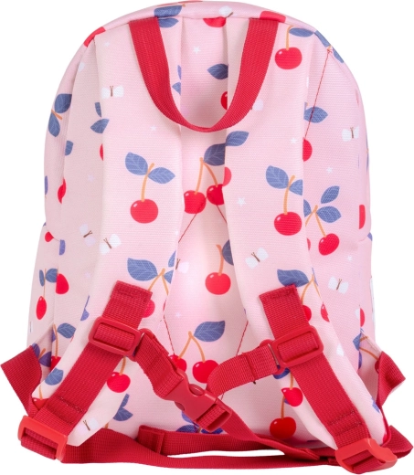 Mochila infantil pequeña A Little Lovely Company con diseño de cerezas