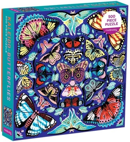 Puzzle Mudpuppy Kaleido mariposas, 500 piezas