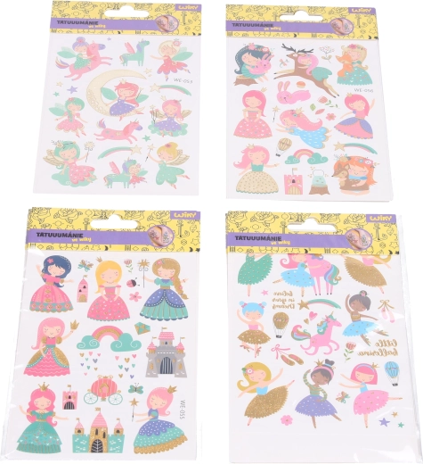 Calcomanías de tatuajes para niños 10,5 × 15 cm – motivos de niña