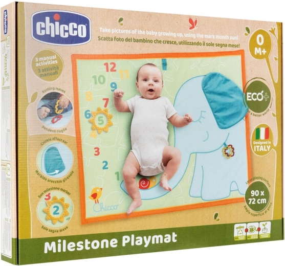 Manta de juego de hitos Chicco fabricada con materiales reciclados 0m+