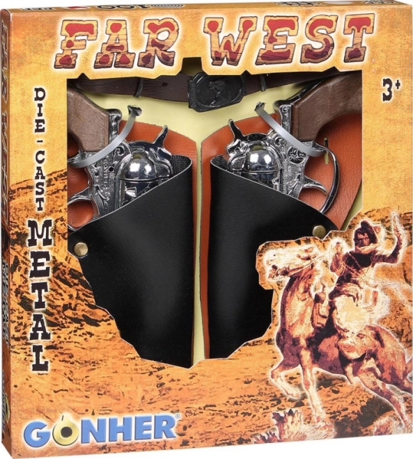 Set de vaquero Gonher con 2 revólveres y cinturón