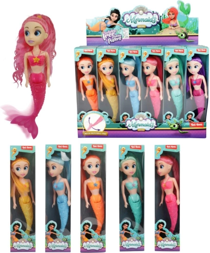Muñeca sirena con cola flexible de 18 cm - 1 unidad