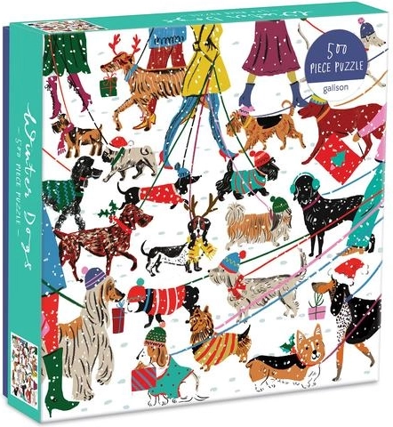 Puzzle Galison Perritos de Invierno 500 piezas