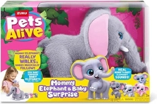 ZURU Pets Alive Mamá elefante con crías