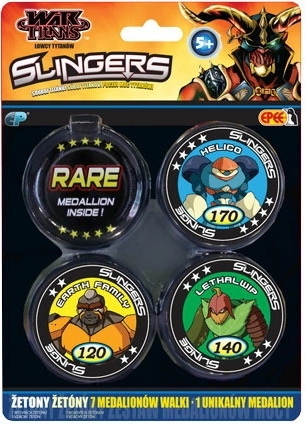 Blíster Slingers – fichas metálicas coleccionables para niños