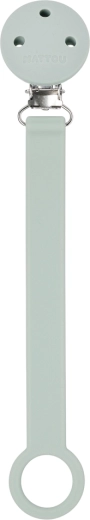 Clip de silicona para chupete Nattou Sage green