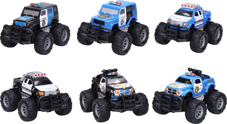 Coche de policía todoterreno de fricción de 14 cm - 1 unidad