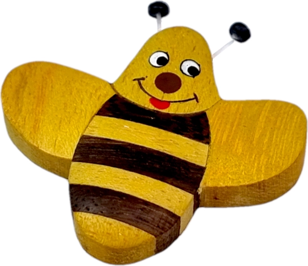 Imán de madera abeja – 2Kids Toys