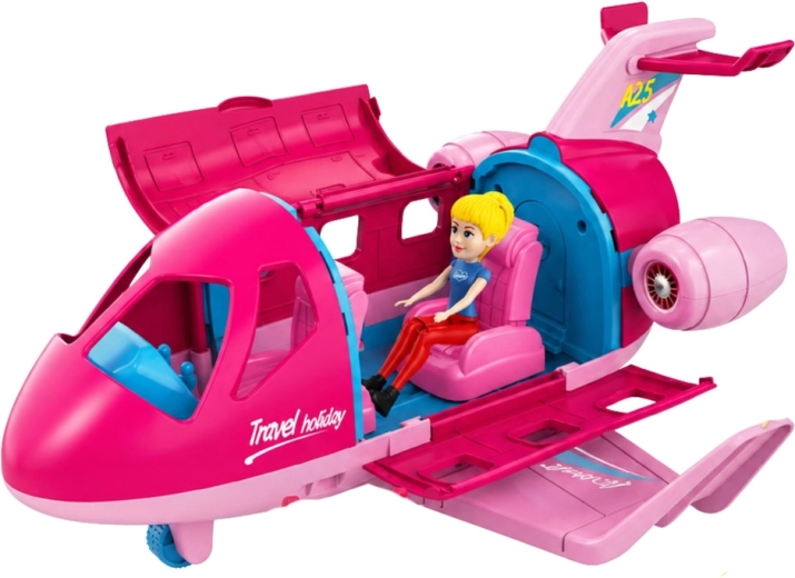 Avión desplegable con interior abatible