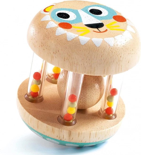 DJECO Sonajero de madera Leoncito