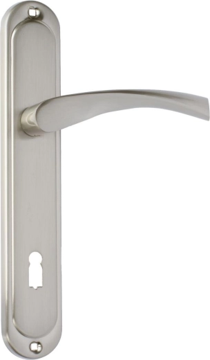 Herraje para puertas ATENA con cilindro de llave 90 mm, níquel mate