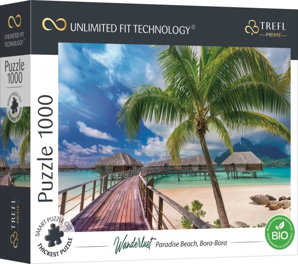 Puzzle TREFL UFT Wanderlust: playa paradisíaca en Bora Bora, 1000 piezas