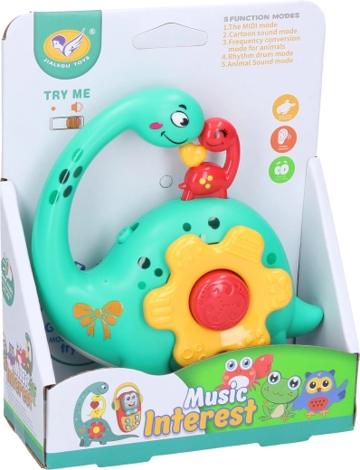 Dinosaurio con efectos de luz y sonido 12 cm - 1 pieza