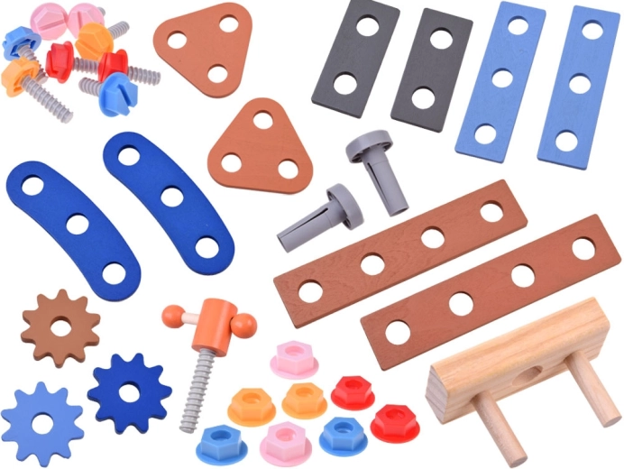 Piezas de colores y engranajes para tus propias construcciones