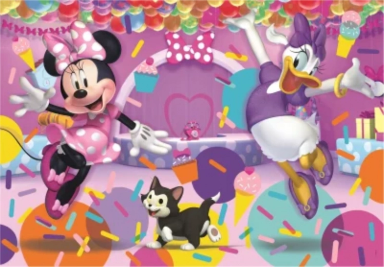 Puzzle Minnie y Daisy en la fiesta 104 piezas