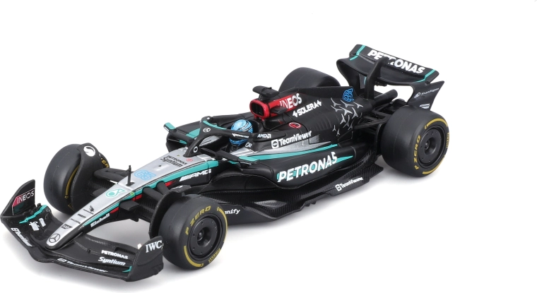 Bburago 1:43 fórmula MERCEDES‑AMG F1 W15 George Russell en caja de regalo