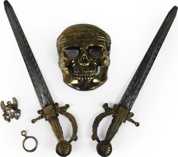 Set pirata con máscara y 2 espadas