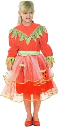 Disfraz de princesa de fresa para niñas de 3 a 4 años