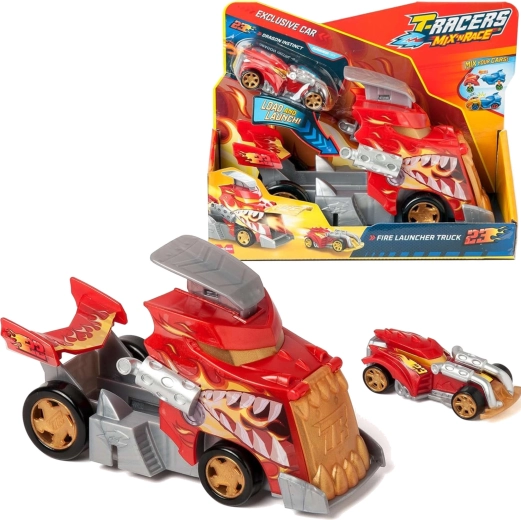 T-Racers Mix ’N Race Fire Launcher Truck – camión con lanzador