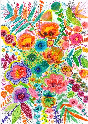 Puzzle Enjoy Flores brillantes 1000 piezas