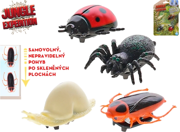 Jungle Expedition insectos pegajosos 4 cm – set de 4 uds