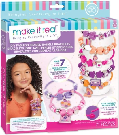 Set creativo para fabricar pulseras de plástico con colgantes para niños