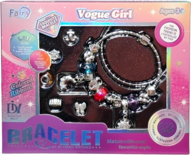 Set creativo para hacer una pulsera con cuentas y dijes