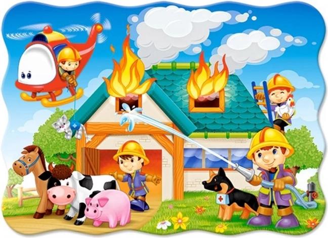 Puzzle Estación de bomberos en acción (30 piezas)