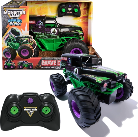 Camión RC Monster Jam GRAVE DIGGER Smash & Bash 1:15