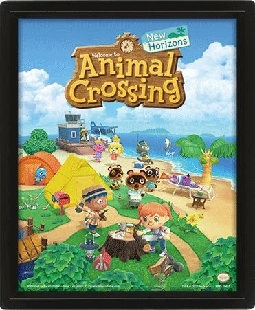 Cuadro 3D de Animal Crossing con impresión lenticular