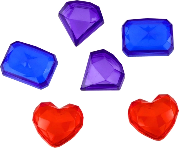 Gemas brillantes y formas para un juego creativo