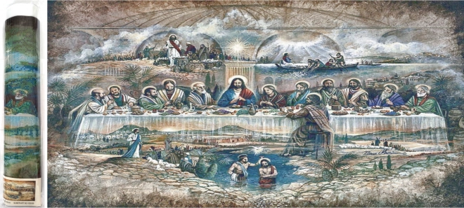 Pintura de diamantes La Última Cena 80 × 40 cm